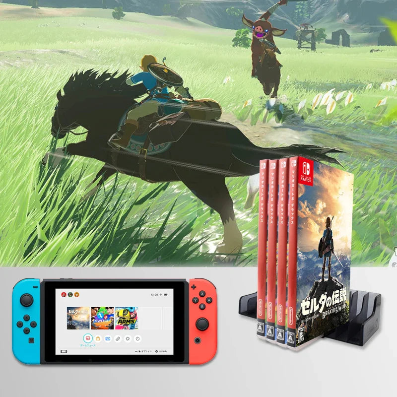 Data Frog 2-Pack Game Card & Disk Storage Stand for Nintendo Switch – Holds 24 Game Cartridges or Discs