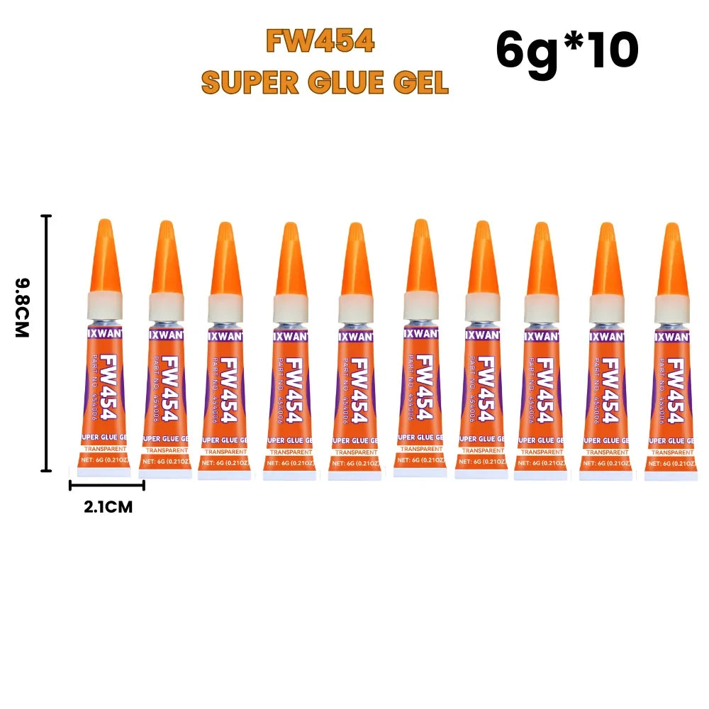 Super Glue Gel - Strong Quick-Dry Waterproof Adhesive for Metal, Plastic, Wood & Ceramic