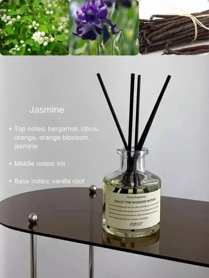 50ml Flameless Freesia Jasmine Reed Diffuser – Home Fragrance Oil & Room Air Freshener