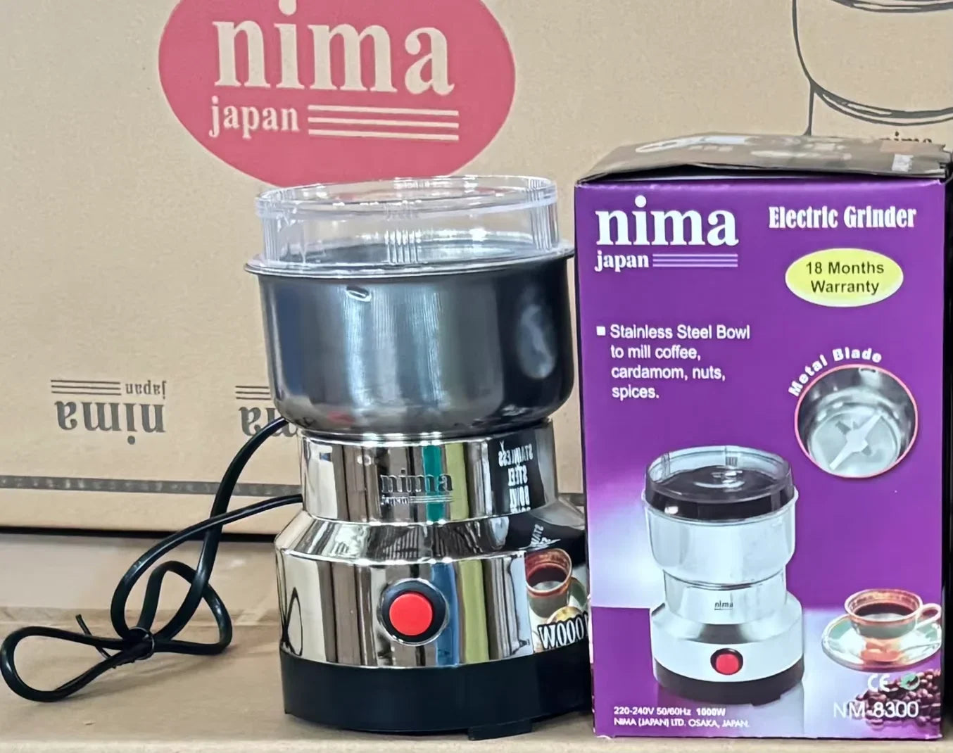 Mini Electric Grinder 300ml – Ultrafine Pulverizer for Baby Food, Coffee, Spices & Grains with 2/4 Blades