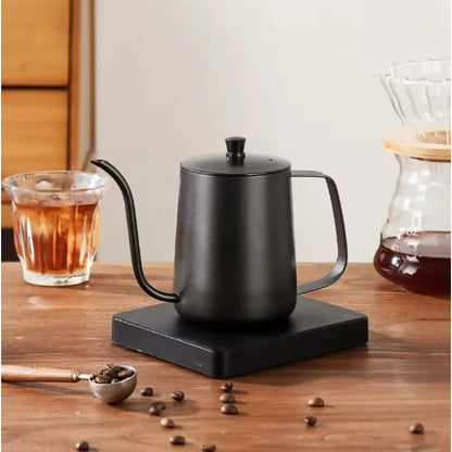 350ML Stainless Steel Gooseneck Coffee Brewer Pot – Drip Kettle with Lid & Hanging Handle for Precision Pour Over Coffee Brewing