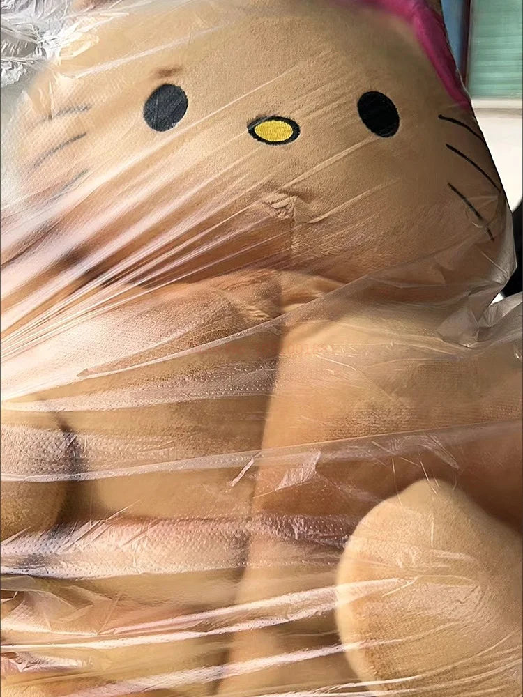 Sanrio Kawaii Hello Kitty Muscle Plush – Funny Chest Abdominal Boyfriend Pillow & Pom Pom Purin Doll, Christmas Gift