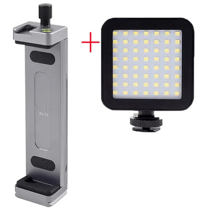 Universal Aluminum Alloy Tablet & Phone Stand – Adjustable Tripod Holder Clip for Mobile Devices