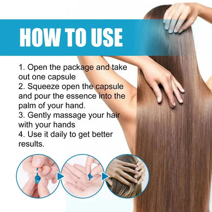Magic Hair Vitamin Capsules with Keratin Oil – Fast Restore for Soft, Smooth, Shiny Hair & Deep Moisturizing Frizzy Scalp Care