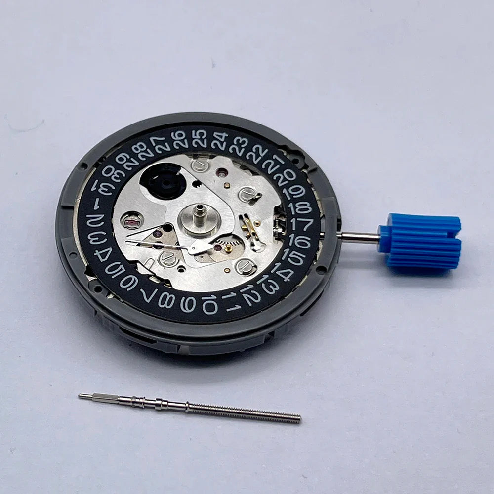 Original Japan NH35 Automatic Movement – NH35A 24 Jewels, Black Datewheel with White Text, Top-Rated TMI Mechanical Replacement Part