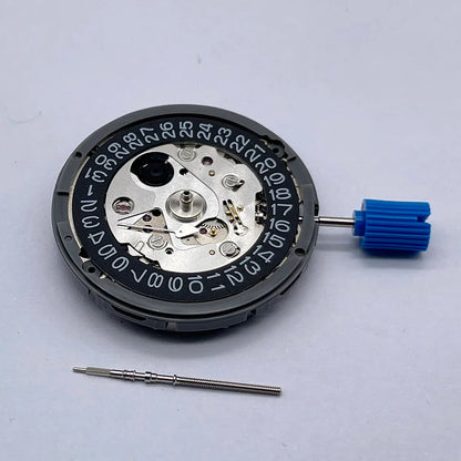 Original Japan NH35 Automatic Movement – NH35A 24 Jewels, Black Datewheel with White Text, Top-Rated TMI Mechanical Replacement Part