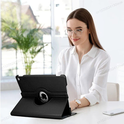 360° Rotating iPad Case - Protective Tablet Cover with Stand for iPad Pro Air 10.9 10.5 10.2 9.7 Inch Models