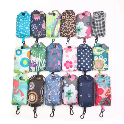 Foldable Reusable Shopping Bag - Eco-Friendly Shopper and Storage Organizer for Groceries, Vegetables - Ideal Women's Travel Tote