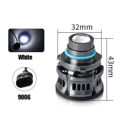 Laser Lens Car Headlight & Fog Light Bulb – H7/H8/H9/H11/9006 HB4 LED, White/Yellow/Ice Blue