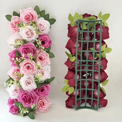 50cm Artificial Rose Flower Garland - Wedding Wall Backdrop, Party Decor & Photo Props
