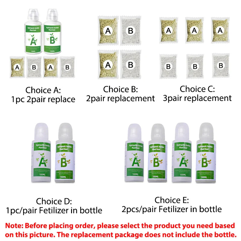 AB Two-Part Fertilizer Set – Hydroponic Plant Food for Flowers, Vegetables, and Grass Nutrients