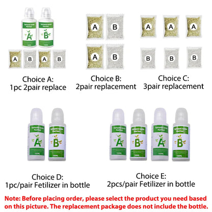 AB Two-Part Fertilizer Set – Hydroponic Plant Food for Flowers, Vegetables, and Grass Nutrients