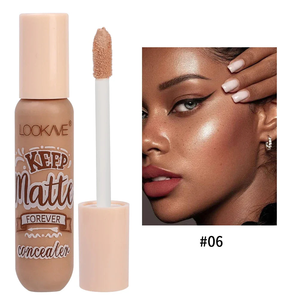 Waterproof Matte Liquid Concealer – Moisturizing Cream for Acne, Dark Circles, Face Contouring & Foundation Makeup