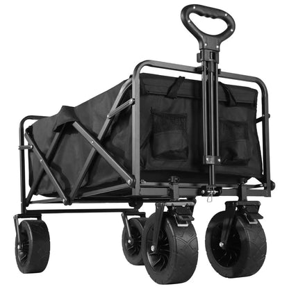 Heavy Duty Collapsible Folding Beach Wagon – Large-Capacity Portable Utility Cart for Garden & Camping