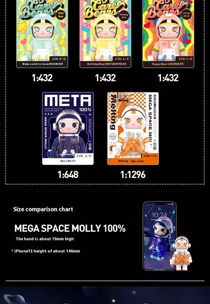 Popmart Mega Collection Space Molly 2.0 Blind Box – 100% Anniversary Replica Guess Package Collectible Figures