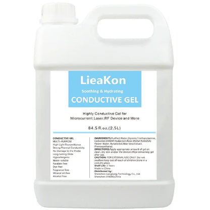 2.5L Gel Conductor – Clear Contact Gel for Radiofrequency & Cavitation Ultrasound Beauty, Face & Body Skin Care