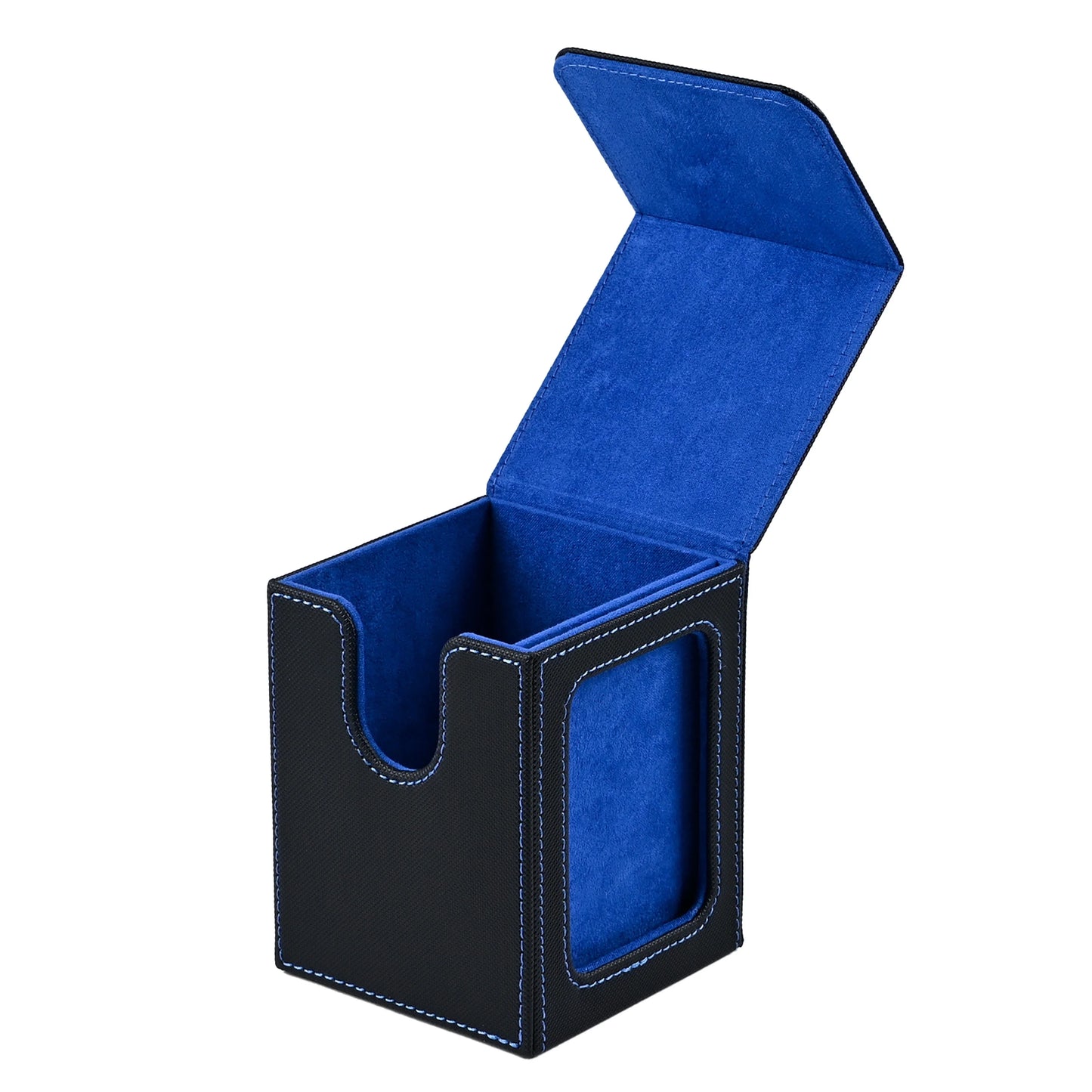 MTG Card Deck Box with Display Window – Magnetic PU Leather Storage for 120+ Single-Sleeved Trading Cards