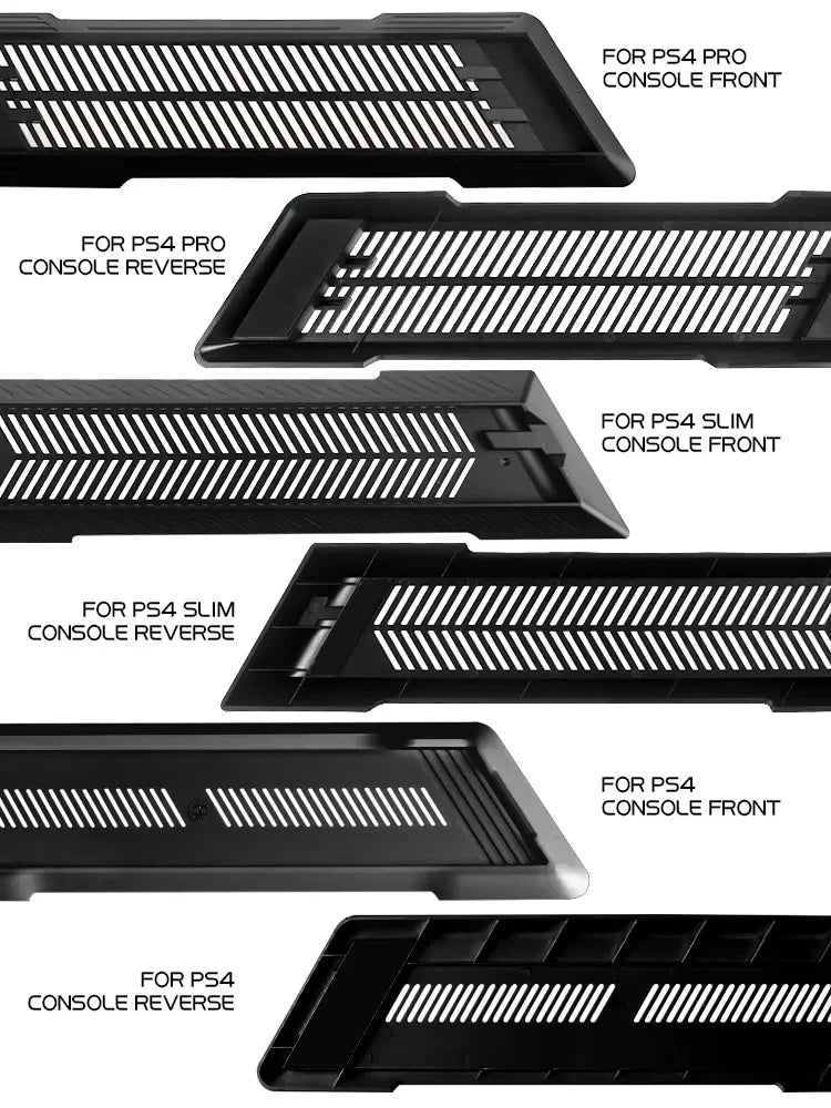 DATA FROG Non-Slip Vertical Stand — Cooling Bracket & Dock Holder for PS4, PS4 Slim, PS4 Pro