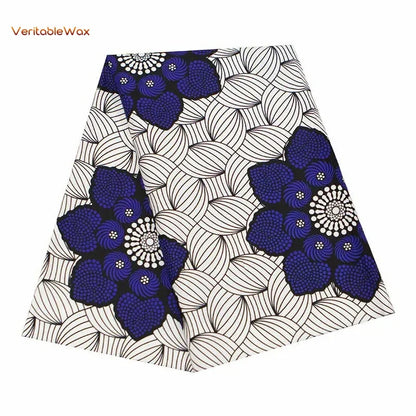 Ankara African Wax Print Fabric - Batik Pagne Polyester Material for DIY Sewing, Patchwork & Wedding Dress Craft