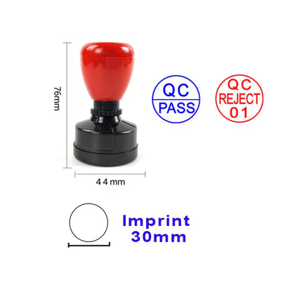 Custom QA/QC Name Ink Stamp – Personalized Self-Inking Calligraphy Signature Stamp for Teachers, Students & School Use