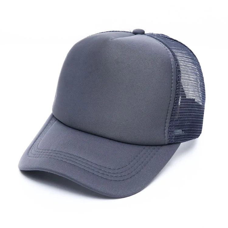 Custom Logo Mesh Trucker Cap - 5 Panel Snapback Baseball Hat for Men & Women Summer Sports Sun Hat