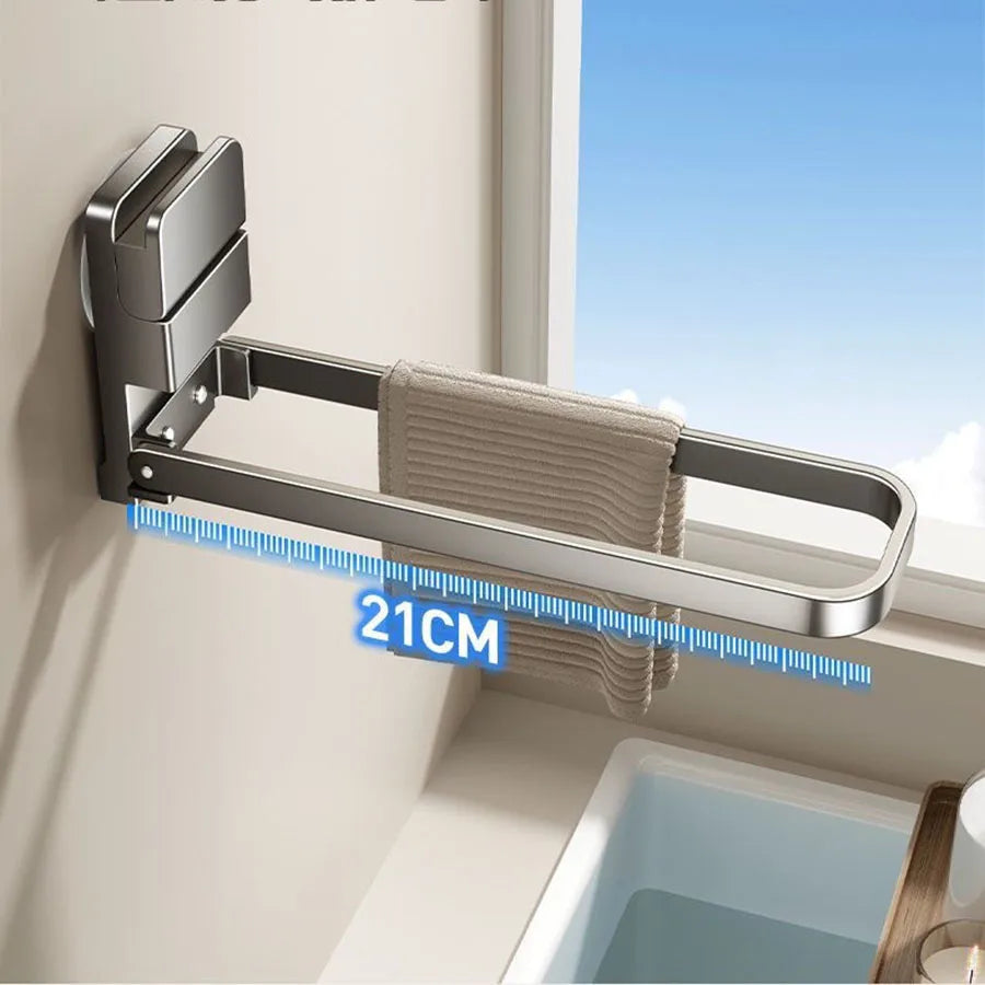 Detachable Towel Rack — Space-Saving, Compact, Moisture-Resistant Design with Easy Damage-Free Installation