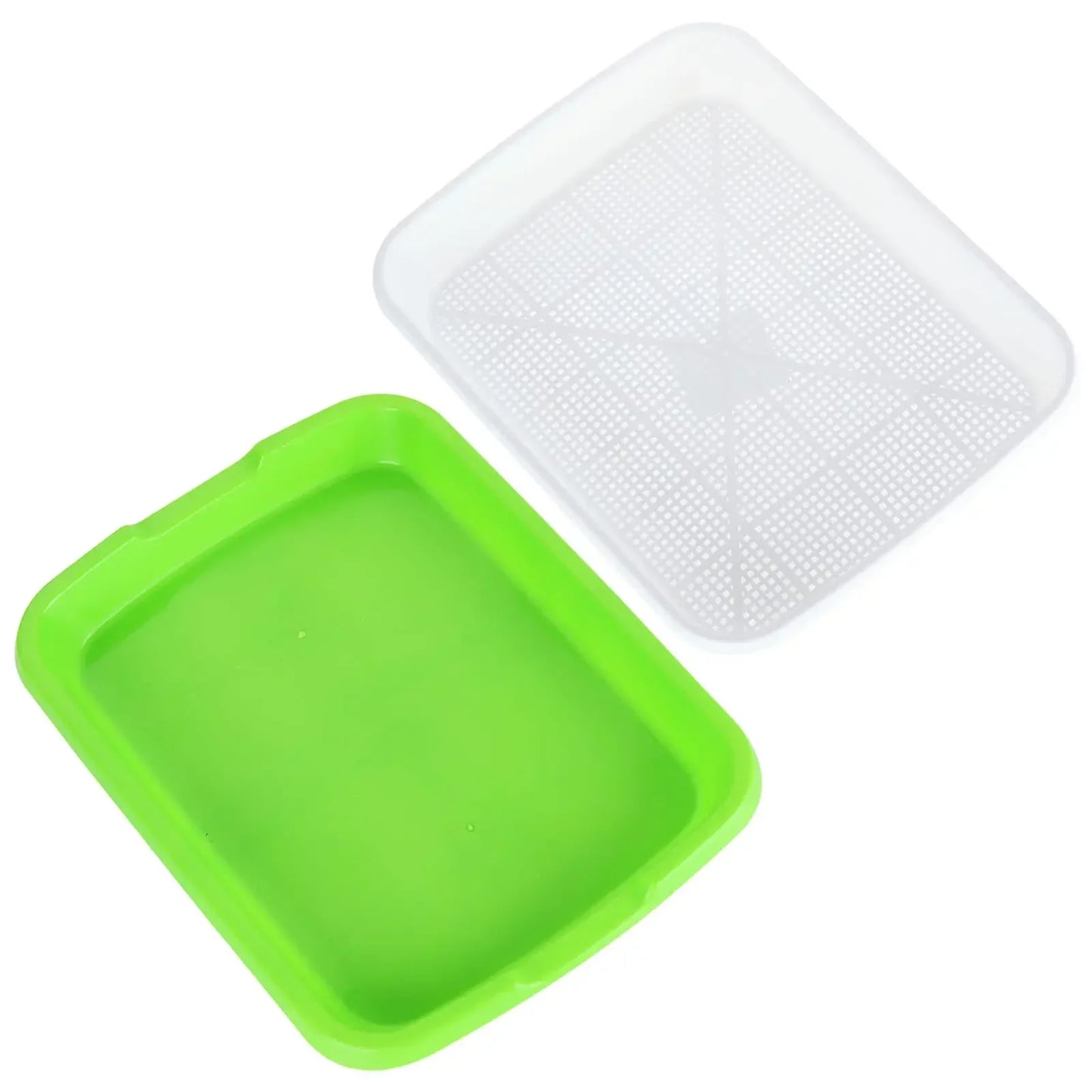 Microgreens Sprouter Tray — Hydroponic Sprouting Tray for Garden, Nursery & Potted Plants