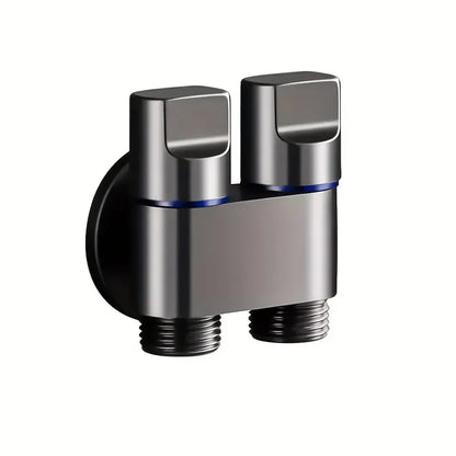 Stainless Steel Double Outlet Angle Valve – High-Flow Shower & Control Valve for Bathrooms & Washing Machines