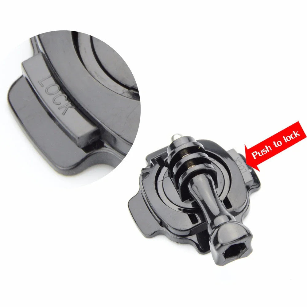 360° Rotating Helmet Mount with 3M Adhesive – GoPro Hero 10/9/8/7/6/5, Xiaomi Yi Action Camera Accessories Universal Helmet Bracket Mount