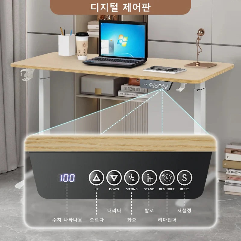 Height-Adjustable Standing Desk – Smart Motion Computer Desk for Study, Gaming, and Office Use