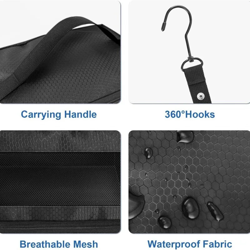 High-Capacity Travel Suitcase Organizer – Hanging Shelve & Packing Cube Collapsible Storage Bags