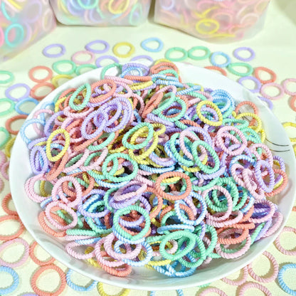[100 Pack] Baby Rubber Bands - High Elastic, Seamless Thumb Rings for Toddlers, Gentle on Hair Scrunchies Set