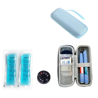 Waterproof Insulin Cooling Bag — Portable EVA Thermal Insulated Cooler with Gel Pen Compartment for Diabetics