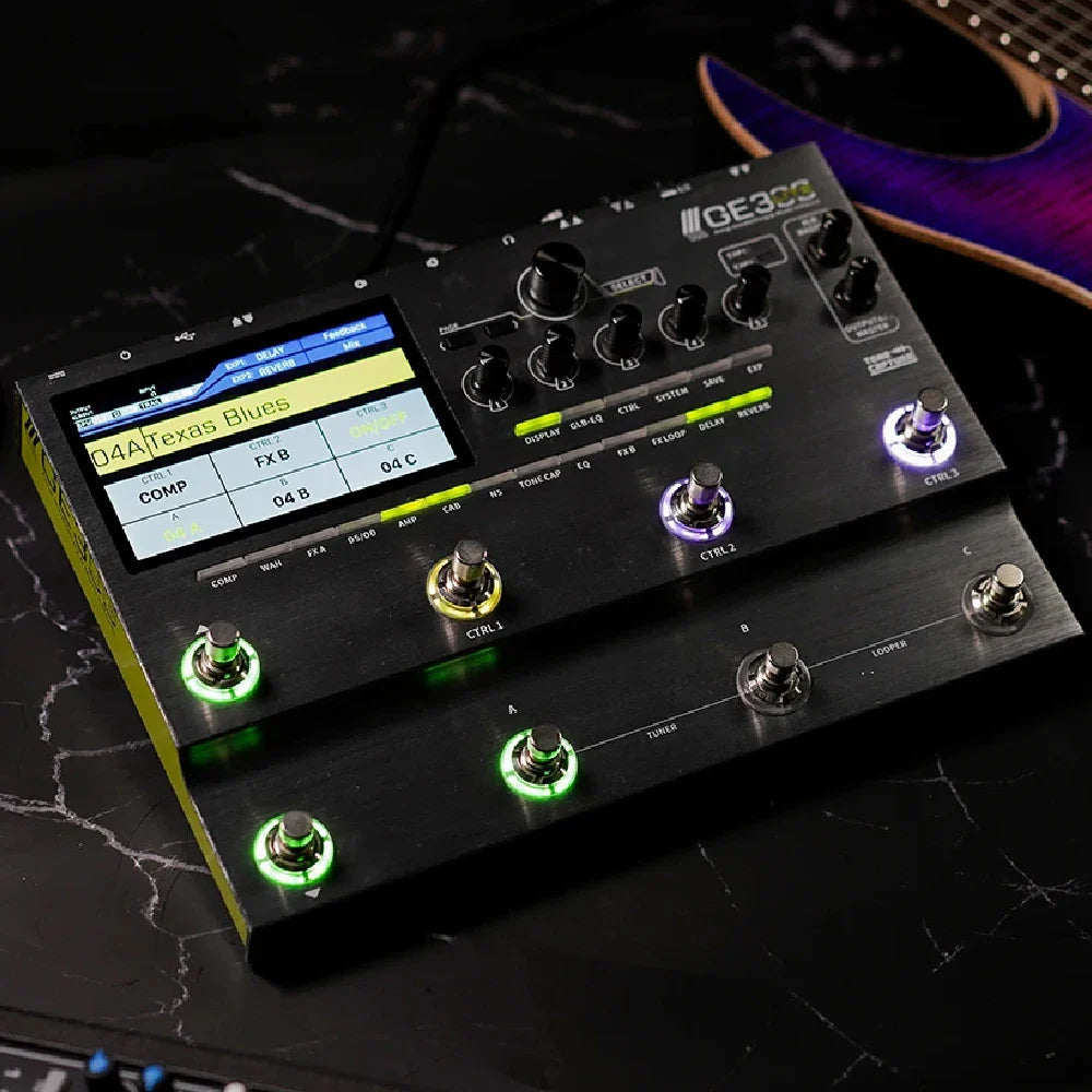 MOOER PE100 Portable Guitar Multi-Effects Processor – 39 Effects, 40 Drum Patterns & 10 Tempo Options