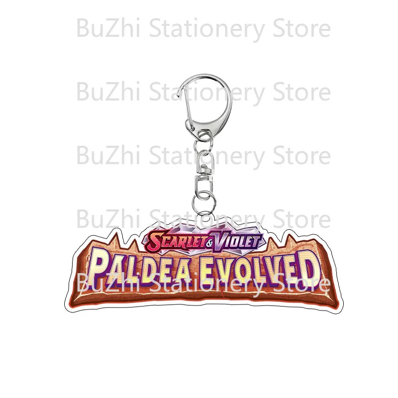 Anime Mega Evolution Acrylic Keychain 5cm – PTCG PKM Cartoon Game Logo Bag Charm Pendant Gift Toy for Boys & Girls Collection