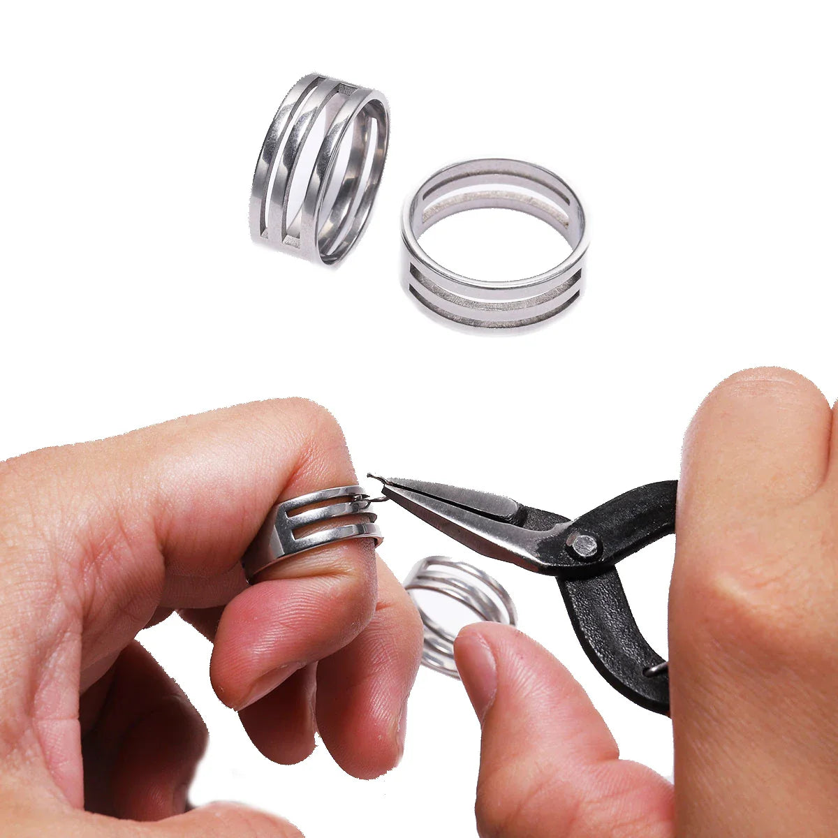Jump Ring Opening and Closing Finger Rings Jewelry Tool - Opener for DIY Jewelry Making Findings (17/18/19mm)