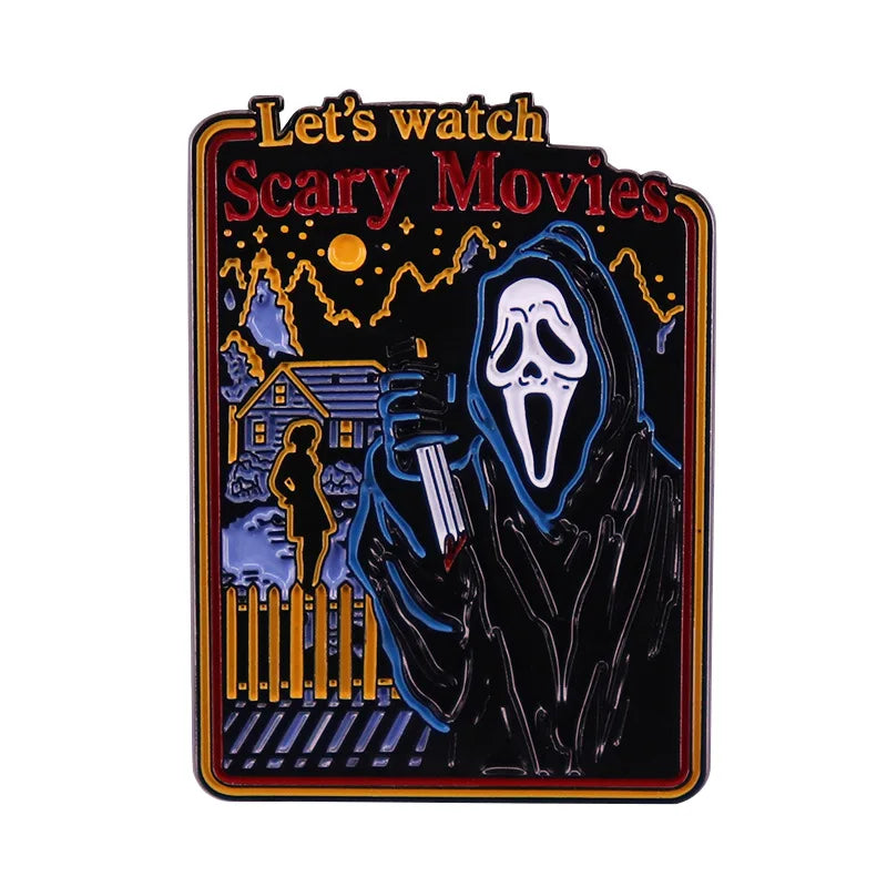 Classic Horror Skull Lapel Pin - Metal Dark Skull Brooch for Denim Jackets, Backpacks & Hat Decoration Gift