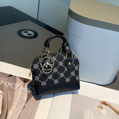 Printed Mini Chain Handbag – Handheld Diagonal Small Bag for AirPods 2/3/4/Pro, Headphones, Coins, and Small Items