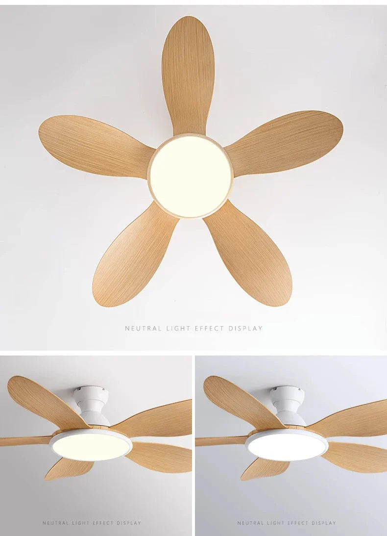 52-inch Modern LED Ceiling Fan — 60W Low Floor DC Motor, 35W Light, Remote Control, 110-220V