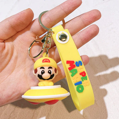 Super Mario Bros Keychain – 27 Cute Cartoon Character Action Figure Toy Doll Gift for Kids