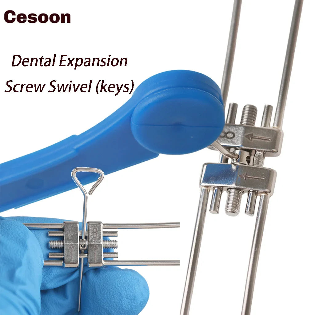 Dental Expansion Screw Ortho Expander – Rapid Palatal Tool with Swivel Keys for Orthodontic Frame (8/9/11/13mm)