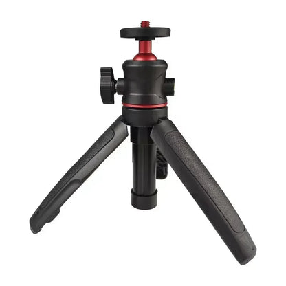 MT-08 Mini Extendable Desktop Tripod – Handheld Photography Stand with Flexible Ballhead & 1/4" Screw Mount for Selfies