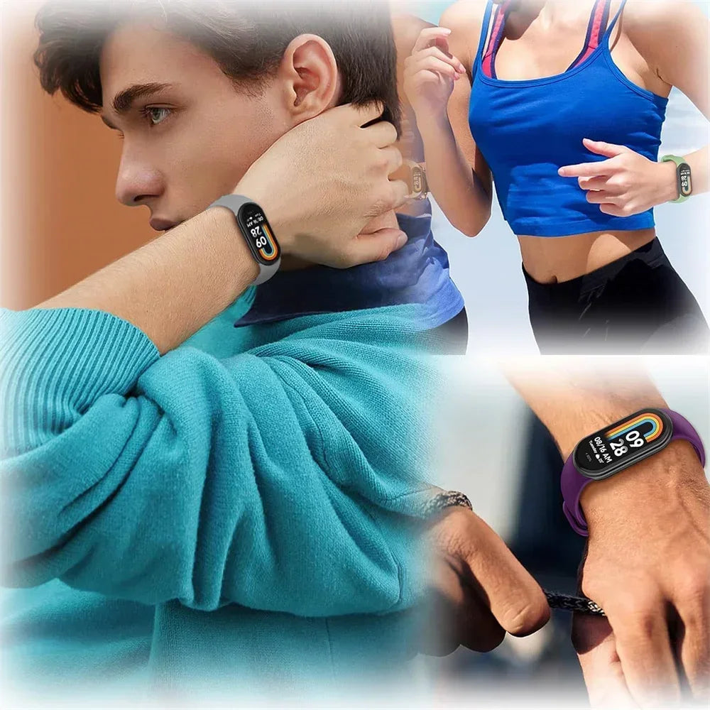 Sport Silicone Strap for Xiaomi Mi Band 9/8 NFC – Replacement Smartwatch Wristband Bracelet