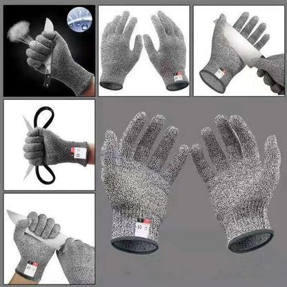 Level 5 HPPE Anti-Cut Gloves – Kitchen, Gardening, and Glass Cutting – Wear-Resistant Knitted Gloves for Anti-Thorn Protection