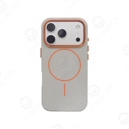 Business Matte Leather MagSafe Case - Magnetic Alloy Lens Cover for iPhone 13, 14, 15, 16 & 17 Air/Pro Max