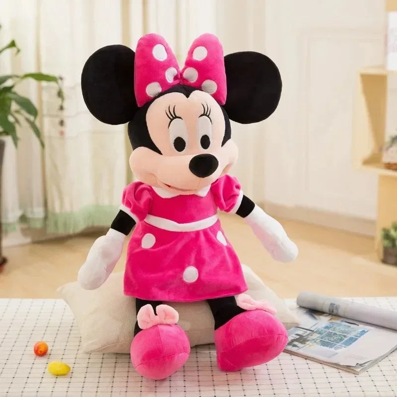 Disney Mickey & Minnie 35cm Plush Toy Cute Couple Red Pink Gift for Kids
