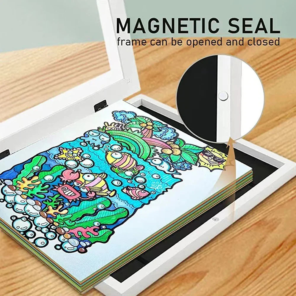 Kids Art Frames – Magnetic Front Open Display for Posters, Photos, Drawings, and Paintings, Home Decor Frametory