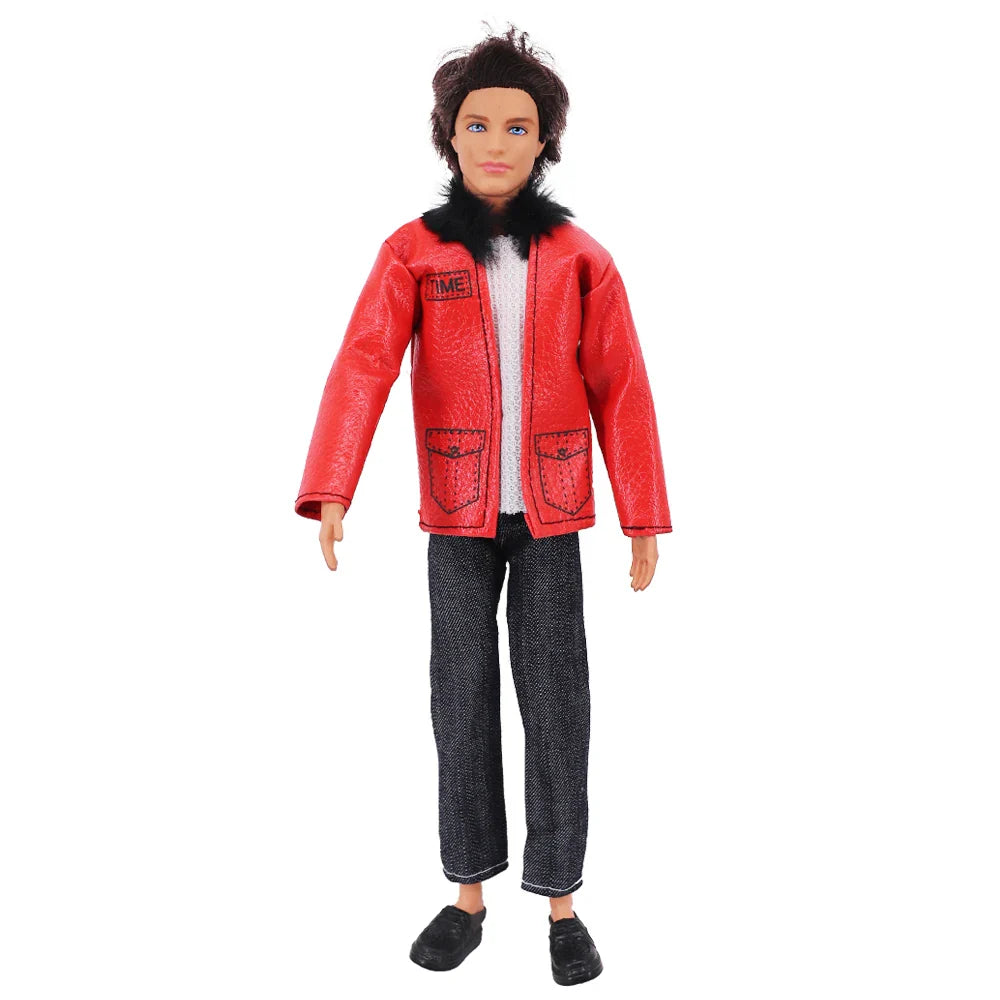1/6 Boyfriend Doll Clothes Set — High-Quality Sparkling Top & Pants with Wool Hat for Ken Dolls