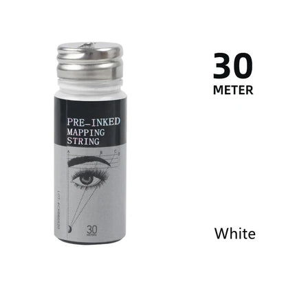 30m Pre-Inked Eyebrow Mapping String — Microblading & Semi-Permanent Makeup Positioning & Measurement Tattoo Tool