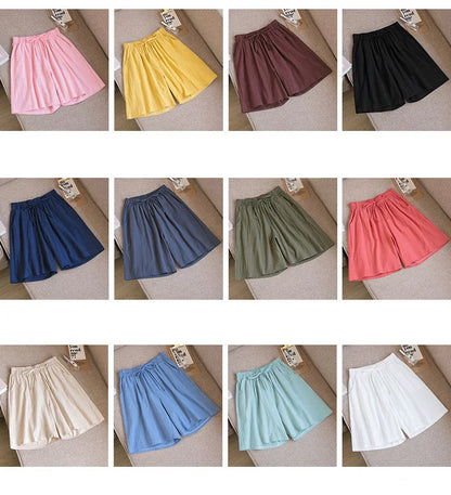 2024 Women’s High Waist Cotton Summer Shorts with Pockets – Casual Loose Fit Soft Cool Shorts for Girls